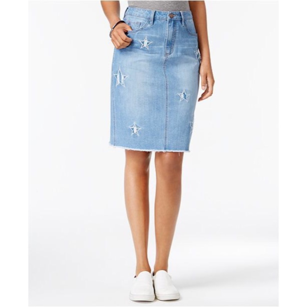 BUFFALO | David Bitton Ivy Star Patch Denim Pencil